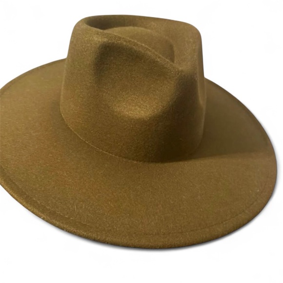 Vintage Boutique / Thrift Accessories - Olive Green Panama Style Hat NWOT